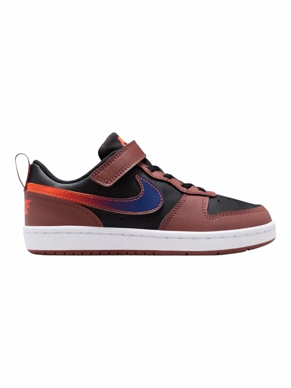 Nike Court Borough Low Recraft Sneaker in Brown, Black and Blue Accents